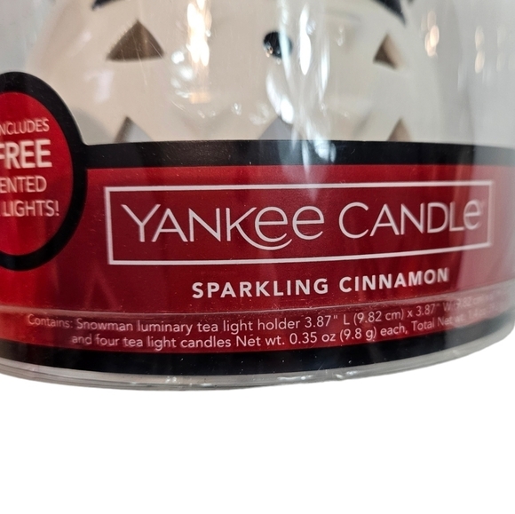 NWT Yankee Candle Holiday Jackson Frost Snowman Luminary Tea‎ Light Wax Warmer - Picture 3 of 7